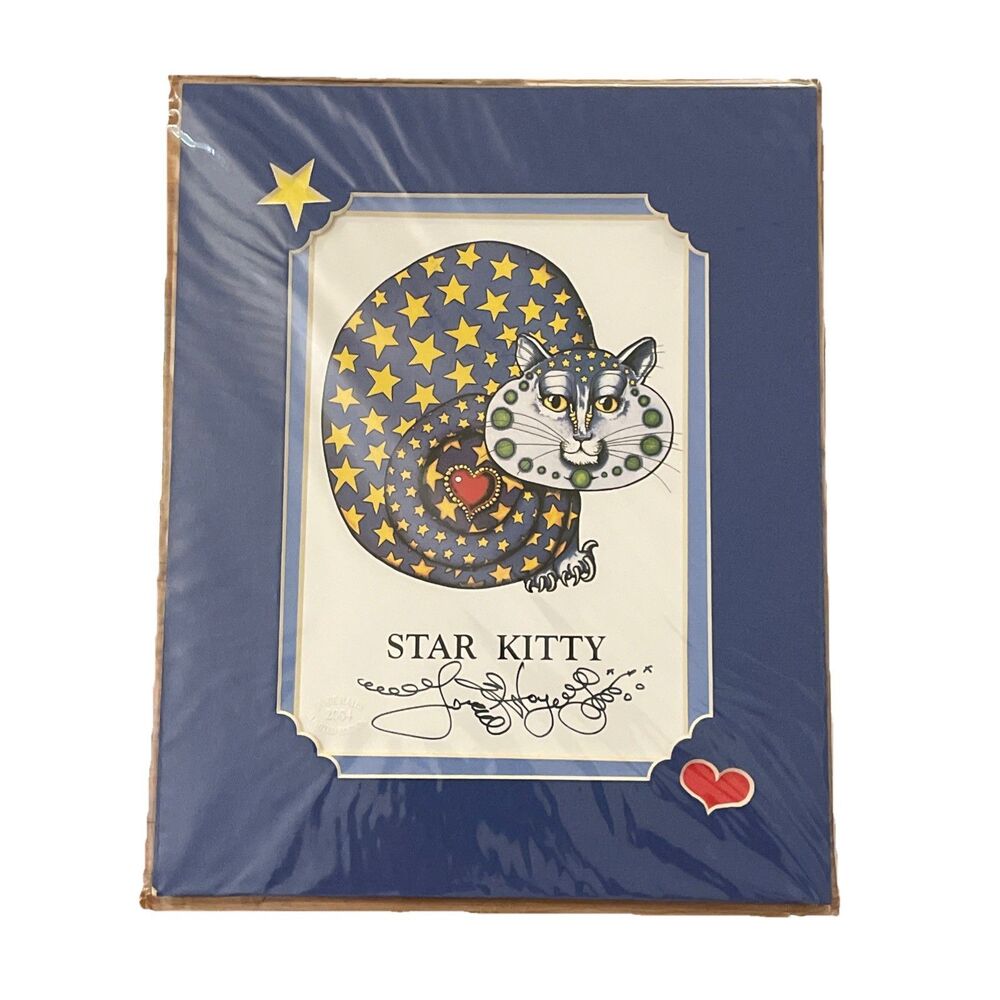Star Kitty Print Jamie Hayes New Orleans Cat Art Signed 2004